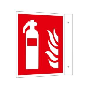 Fahnenschild Brandschutzzeichen "Feuerlöscher", ISO 7010