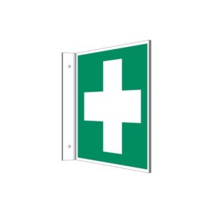 Fahnenschild Rettungszeichen "Erste Hilfe", BGV A8 E03