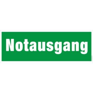 Rettungsweg-Schild "Notausgang"